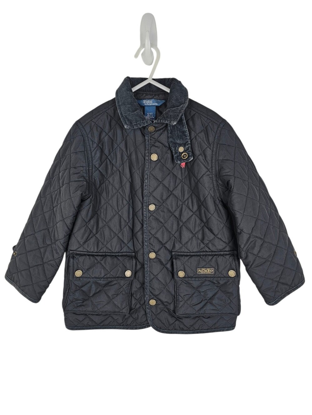 Polo Ralph Lauren Boys Black Diamond Quilted Barn Jacket